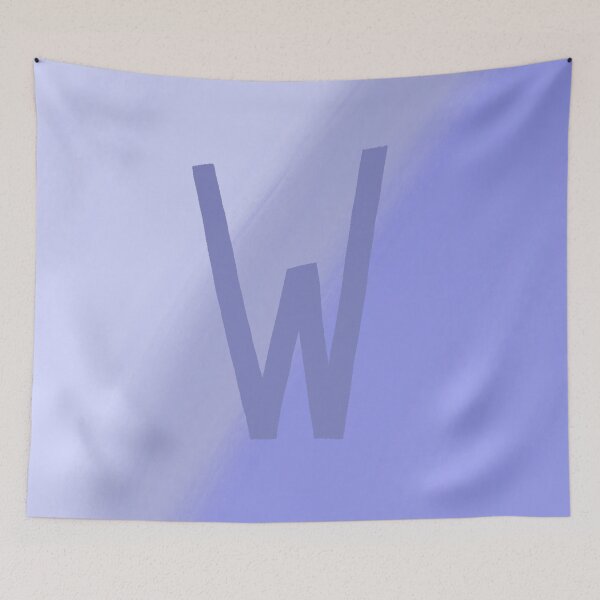 Item preview, Periwinkle W with Gradient Background designed and sold by MusicQueen17.