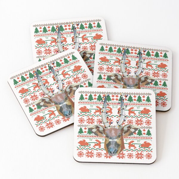 Item preview, B is for Bongo , Bongo –  Christmas Bongo – Festive African Forest Antelope Holiday Illustration designed and sold by PrettylittlepastelUk.