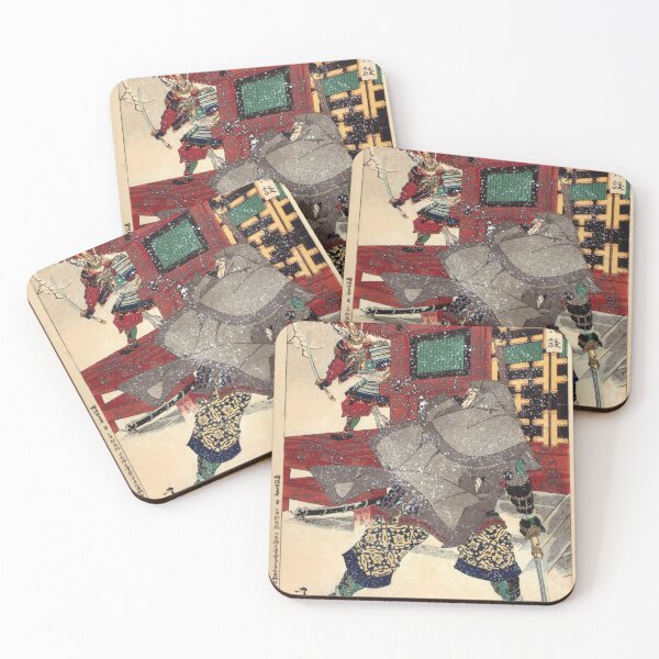 Item preview, Tadanobu confronts the warrior monk Kakuhan on Mount Yoshino designed and sold by RickE.