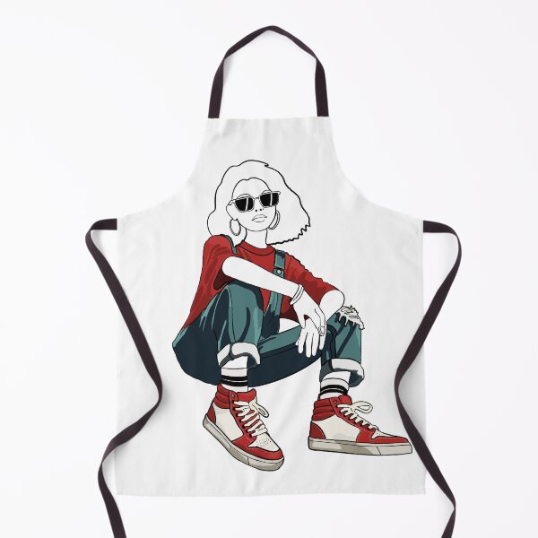 Item preview, Cool girl with red sneakers - unfinished drawing designed and sold by Sneakerlike.