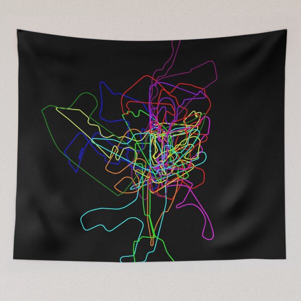 Item preview, F1 circuits 2025 - rainbow pattern designed and sold by dogfacedrawings.