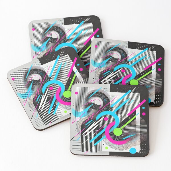 Item preview, Neon Glow Meets Monochrome – A Bold Graphic Statement designed and sold by aggiesArt.