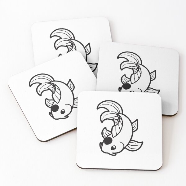 Item preview, White koi minimalist designed and sold by AngelKoiStudio.