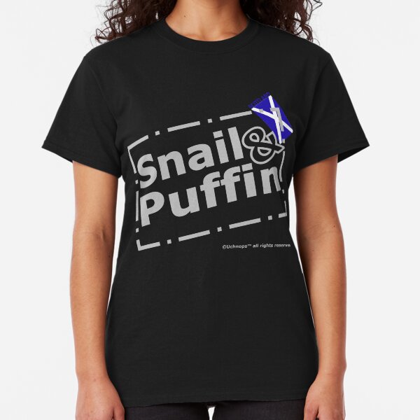 Snail and Puffin Scottish Flag Stamp 2 Classic T-Shirt