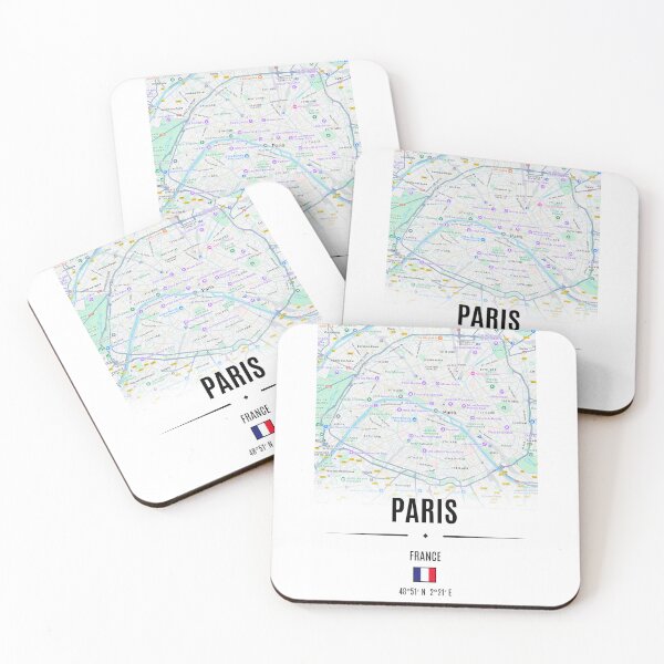 Item preview, Paris Map Art - Seine River, French Streets & City Design 3 designed and sold by Psycho-Crazy.
