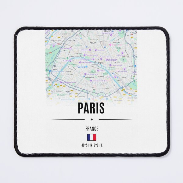Item preview, Mapa artístico de París: río Sena, calles francesas y diseño urbano 3 designed and sold by Psycho-Crazy.