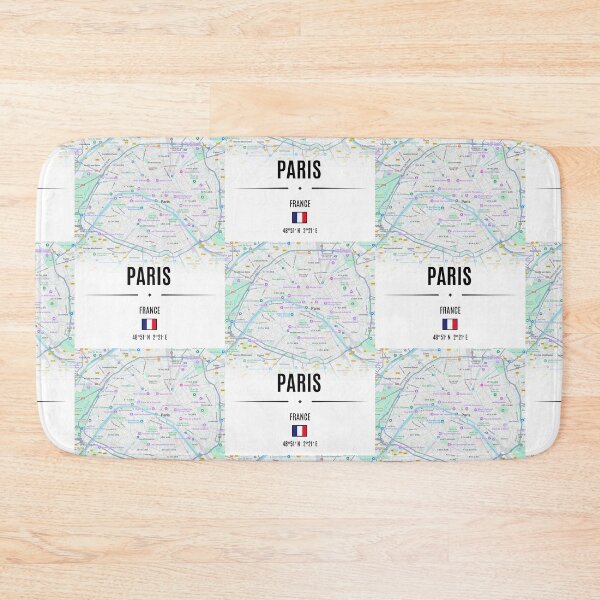 Item preview, Paris Map Art - Seine River, French Streets & City Design 3 designed and sold by Psycho-Crazy.