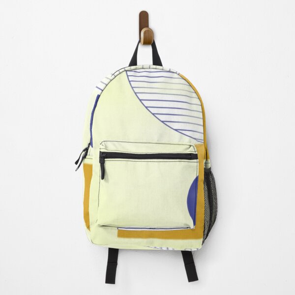 Item preview, Geometric Art Featuring Yellow Shapes and Blue Lines designed and sold by Beautiful art store.