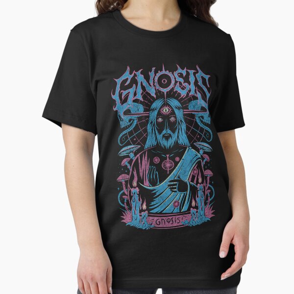 Vista previa del artículo con la obra «Jesús gnóstico Death Metal Estética oscura», diseñado y vendido por Mystikos Art.