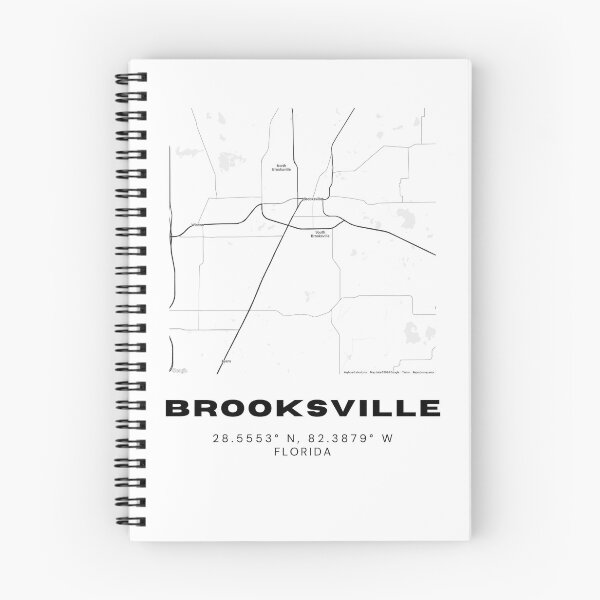 Item preview, Minimalist Brooksville Map Art - Florida City Coordinates Design designed and sold by RM-Journey.
