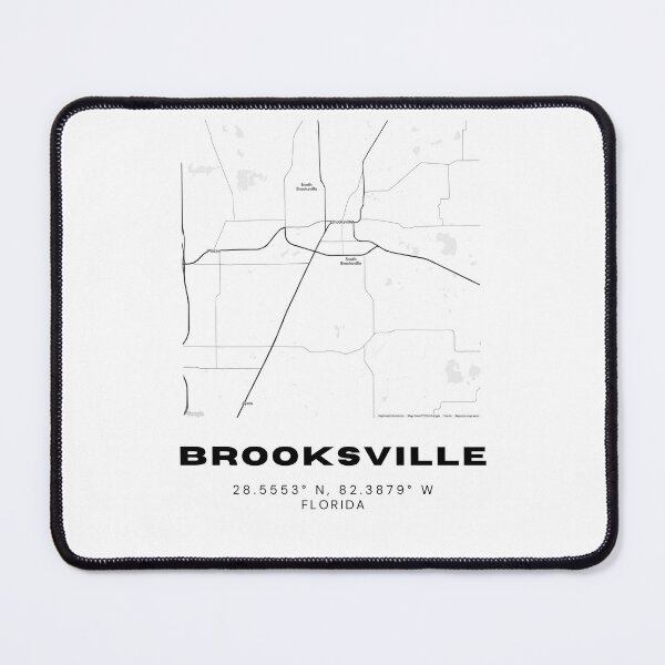 Item preview, Minimalist Brooksville Map Art - Florida City Coordinates Design designed and sold by RM-Journey.