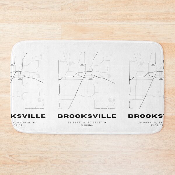 Item preview, Minimalist Brooksville Map Art - Florida City Coordinates Design designed and sold by RM-Journey.