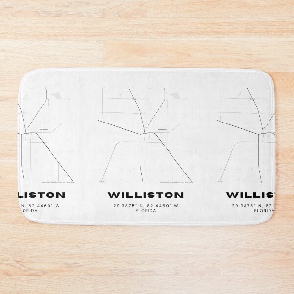 Item preview, Minimalist Williston Map Art - Florida City Coordinates Design designed and sold by RM-Journey.