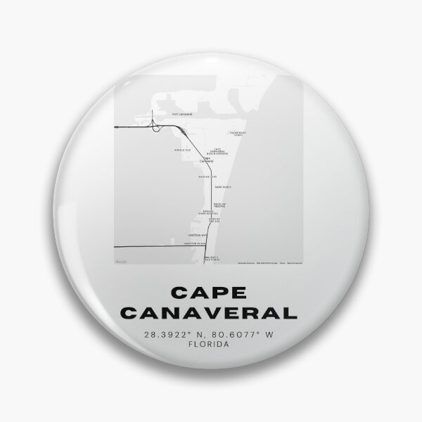 Item preview, Minimalist Cape Canaveral Map Art - Florida City Coordinates Design designed and sold by RM-Journey.