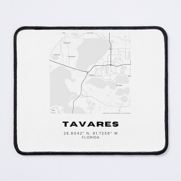 Item preview, Minimalist Tavares Map Art - Florida City Coordinates Design designed and sold by RM-Journey.