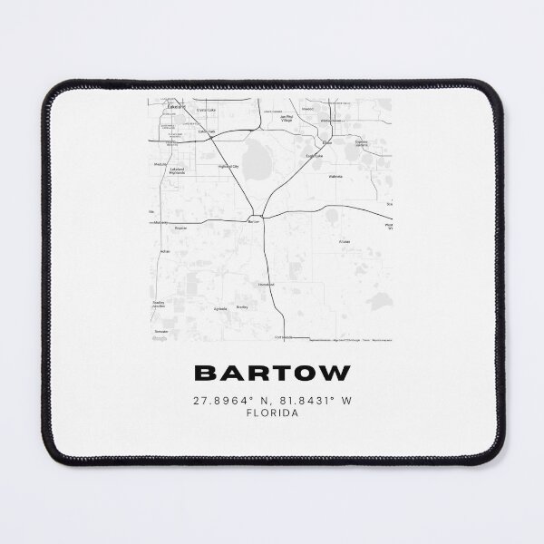 Item preview, Minimalist Bartow Map Art - Florida City Coordinates Design designed and sold by RM-Journey.