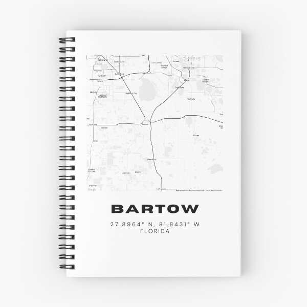 Item preview, Minimalist Bartow Map Art - Florida City Coordinates Design designed and sold by RM-Journey.