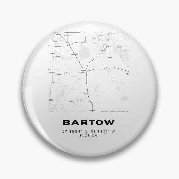 Item preview, Minimalist Bartow Map Art - Florida City Coordinates Design designed and sold by RM-Journey.
