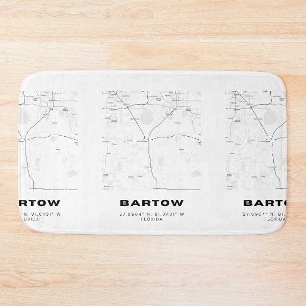 Item preview, Minimalist Bartow Map Art - Florida City Coordinates Design designed and sold by RM-Journey.