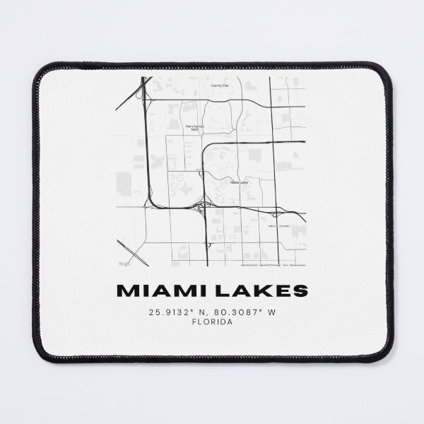 Item preview, Minimalist Miami Lakes Map Art - Florida City Coordinates Design designed and sold by RM-Journey.