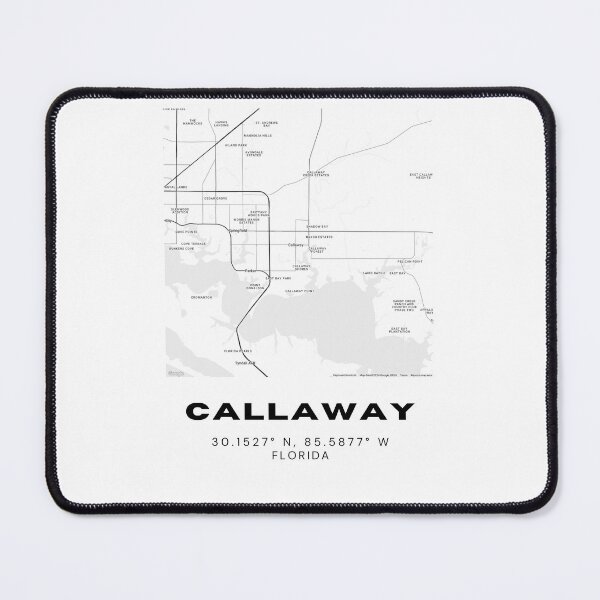 Item preview, Minimalist Callaway Map Art - Florida City Coordinates Design designed and sold by RM-Journey.