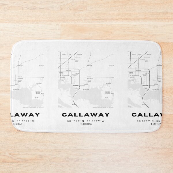 Item preview, Minimalist Callaway Map Art - Florida City Coordinates Design designed and sold by RM-Journey.