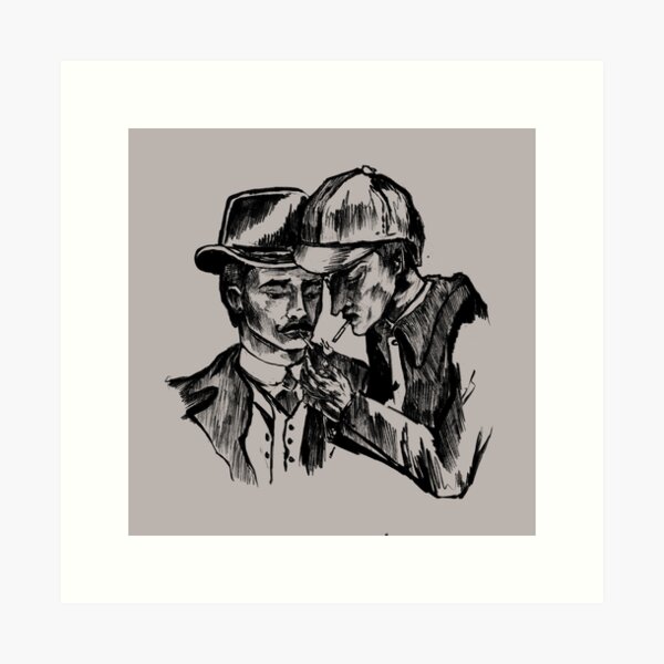 Item preview, Sherlock Holmes John Watson Fanart designed and sold by strangerabbit.