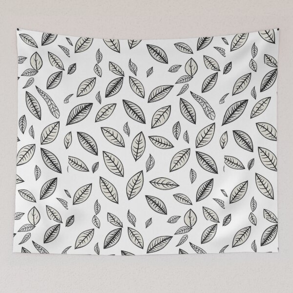 Item preview, Hand-Drawn Abstract Leaf Seamless Pattern designed and sold by hjian8219.
