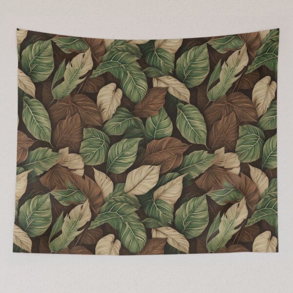 Item preview, Hand-Drawn Abstract Leaf Seamless Pattern designed and sold by hjian8219.