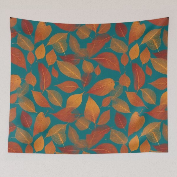 Item preview, Hand-Drawn Abstract Leaf Seamless Pattern designed and sold by hjian8219.