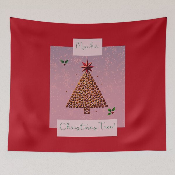 Item preview, Mocha Christmas Tree Coffee Lover Winter Snow Art designed and sold by DreamsArtwear.