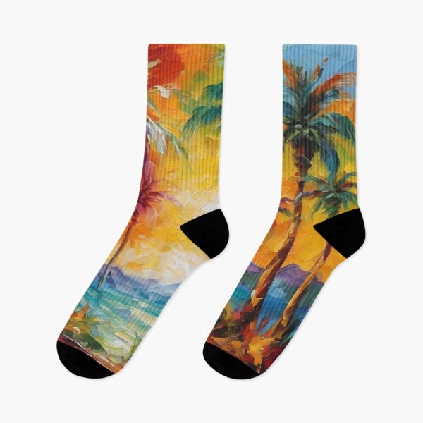 Item preview, Oil Painting Style Colorful Hawaiian Palm Trees Tropical designed and sold by SeaStarAlex.
