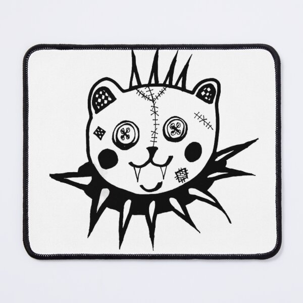 Item preview, Gothic Spiked Teddy Bear Greyscale designed and sold by KayTurtless.