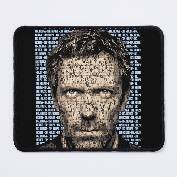 Item preview, Dr. House Typography Portrait designed and sold by Enea Kelo.