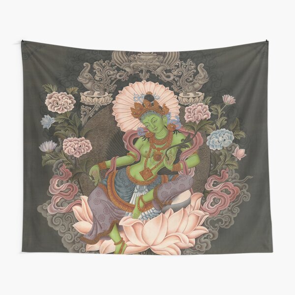 Item preview, Green Tara Buddhist Thangka Jetsun Dolma designed and sold by Onodera.