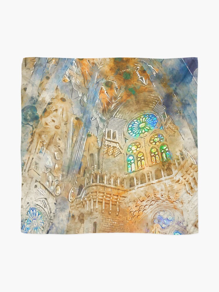 Alternate view of Barcelona, Sagrada Familia Scarf