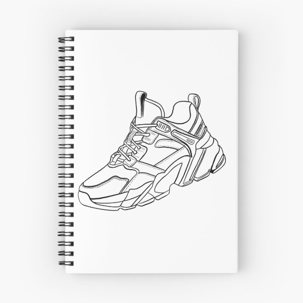Item preview, Black outline of a modern sneaker designed and sold by Sneakerlike.