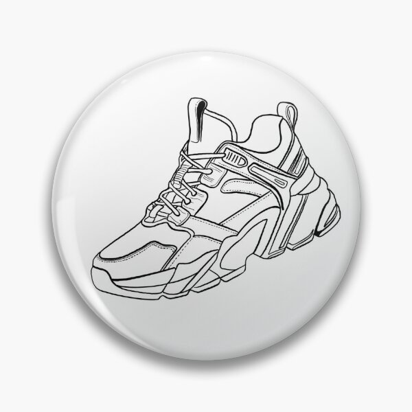 Item preview, Black outline of a modern sneaker designed and sold by Sneakerlike.