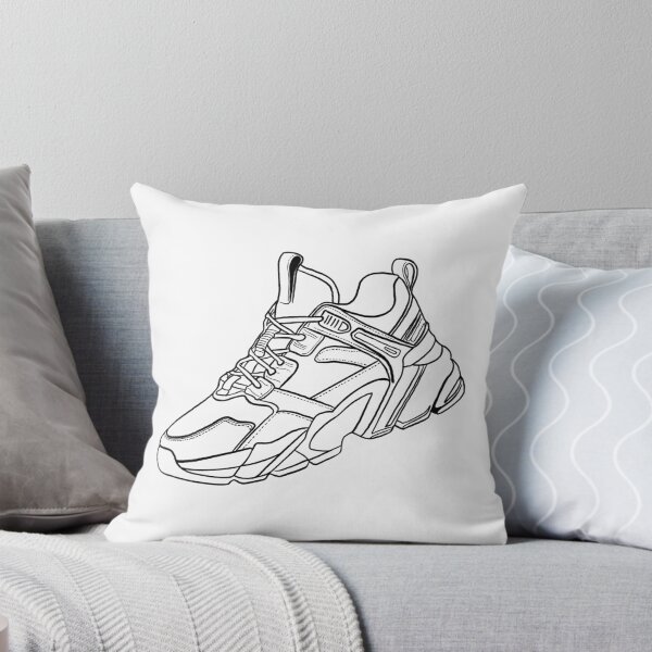 Item preview, Black outline of a modern sneaker designed and sold by Sneakerlike.