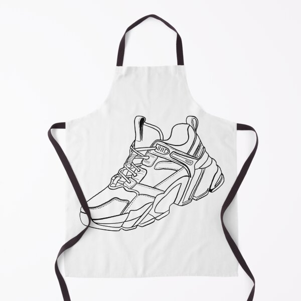 Item preview, Black outline of a modern sneaker designed and sold by Sneakerlike.