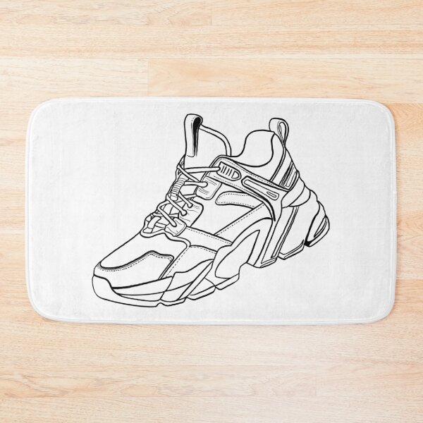 Item preview, Black outline of a modern sneaker designed and sold by Sneakerlike.