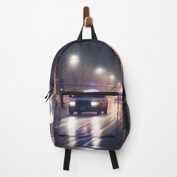 Item preview, Night Police Chase in Rainy City Streets designed and sold by Amr Siam.