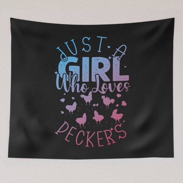Item preview, Just a girl who loves Peckers Retro Vintage Chicken Lover Funny Saying designed and sold by REDDLINE.