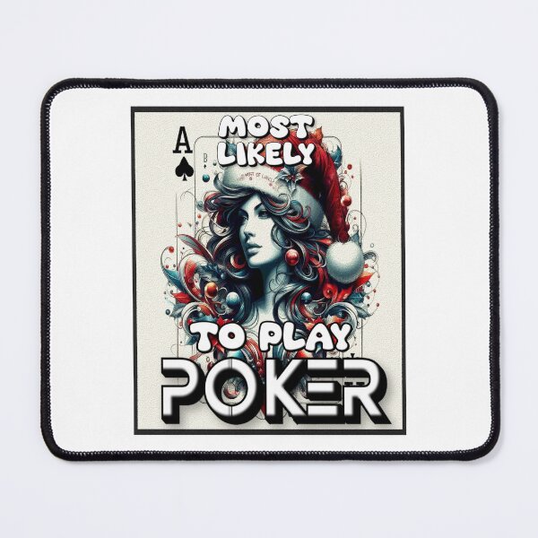 Item preview, Most Likely To Play Poker Christmas Matching Family Funny Santa's Hat Poker Card designed and sold by Creat-Des.