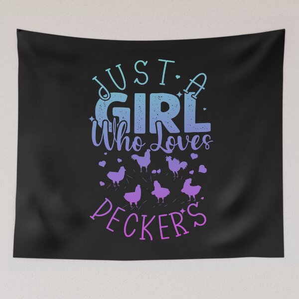 Item preview, Pecker Just a girl who loves Peckers Retro Vintage Chicken Lover Funny Saying designed and sold by REDDLINE.