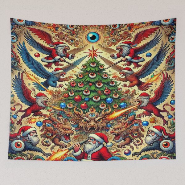 Artikelvorschau, Clash of Holiday Titans – Perfektes Weihnachtsgeschenk, Urlaubsgeschenk, Urlaubsregal, Festtagsgeschenk entworfen und verkauft von Imaginarium of Chaos falcon88 .