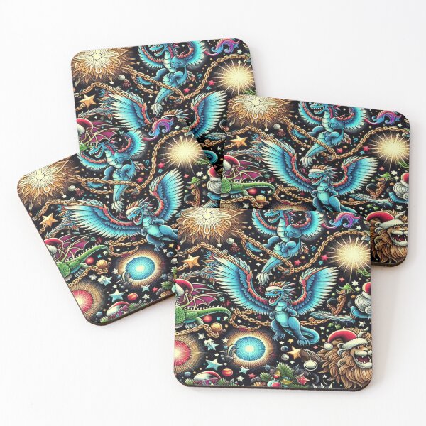 Item preview, Dragon's Holiday Fury – Perfect Holiday Gift,Cadeau de vacances, Regalo de vacaciones, Festtagsgeschenk designed and sold by Imaginarium of Chaos falcon88 .