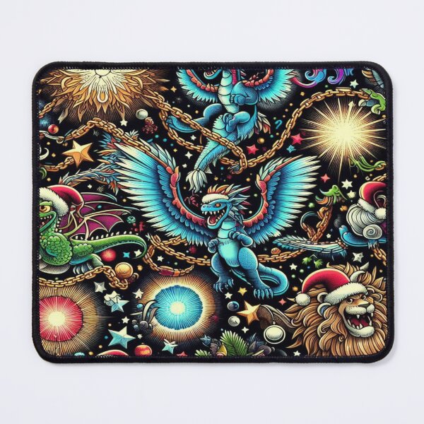 Item preview, Dragon's Holiday Fury – Perfect Holiday Gift,Cadeau de vacances, Regalo de vacaciones, Festtagsgeschenk designed and sold by Imaginarium of Chaos falcon88 .