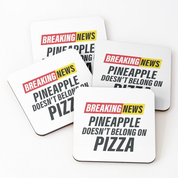 Item preview, Breaking News - Pizza Pineapple - Funny News Headline - Capiche? designed and sold by Bleak Shirt.