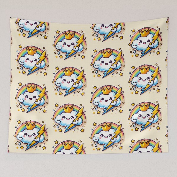 Item preview, Zappy Happy Rainbow Cloud designed and sold by WyckedLynn.